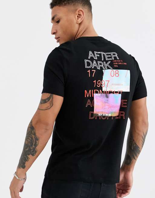 ASOS DESIGN  t-shirt with large back print and embroidery text