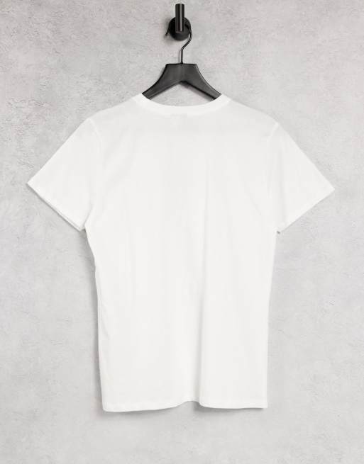 ASOS DESIGN t-shirt with motivate motif in white