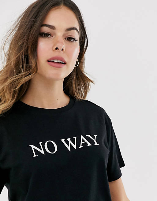 ASOS DESIGN t-shirt with no way motif | ASOS