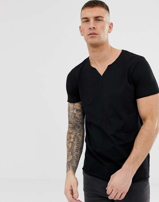 Notch neck t store shirt