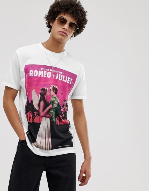 ASOS DESIGN t shirt with Romeo and Juliet poster print