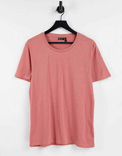 ASOS DESIGN t-shirt with scoop neck in washed pink