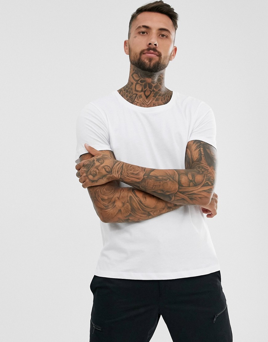 ASOS DESIGN t-shirt with scoop neck in white