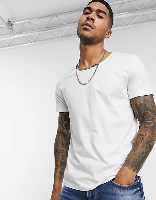 ASOS DESIGN t-shirt with scoop neck in white | ASOS