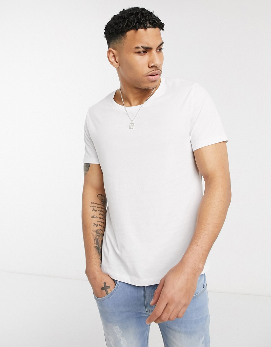 ASOS DESIGN t-shirt with scoop neck-White