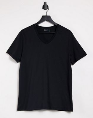 ASOS DESIGN t-shirt with v neck in black | ASOS
