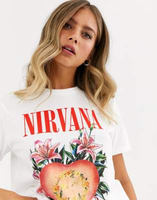 Nirvana t shirt frauen sale