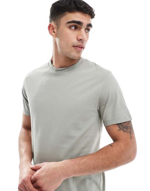 ASOS DESIGN – T-shirt z okrągłym dekoltem, w kolorze khaki, 3 z 4
