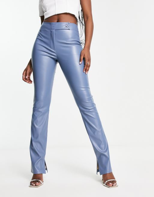 Women Pants,Women Faux Leather Pants High Waist Push Up Pocket