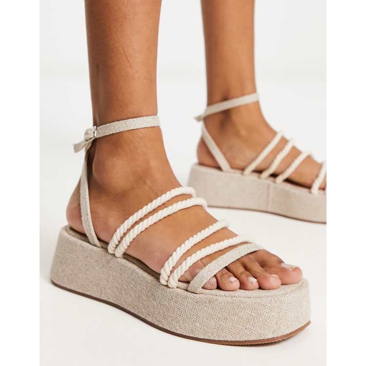 Sandales plateforme effet corde cheap