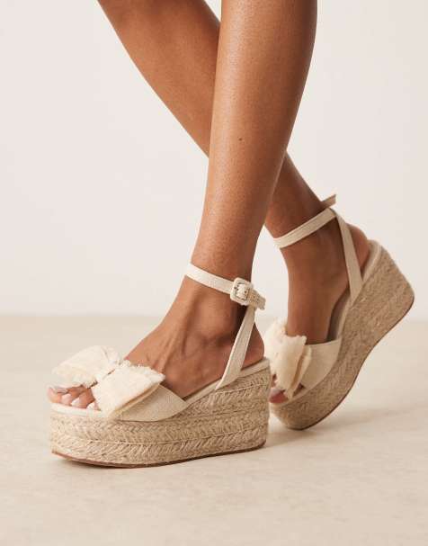 ASOS DESIGN - Tabitha - Sandales compensées avec nœud - Fabrication naturelle - view 1