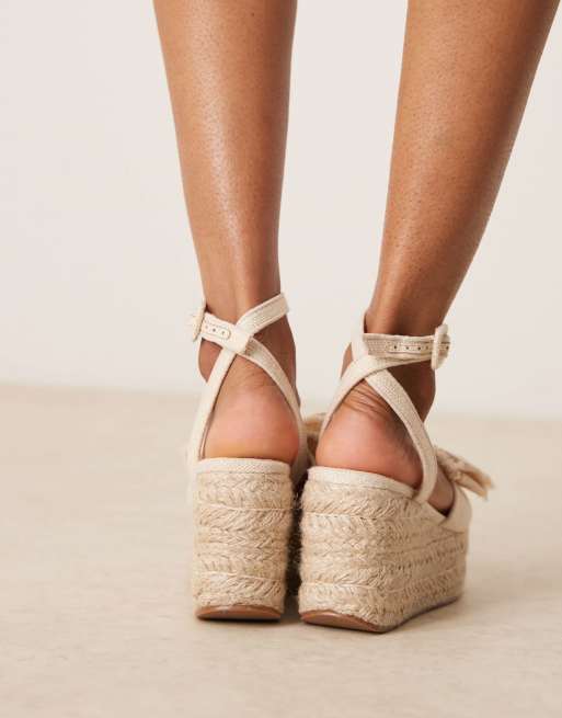 ASOS DESIGN - Tabitha - Sandales compensées avec nœud - Fabrication naturelle, 4 de 4