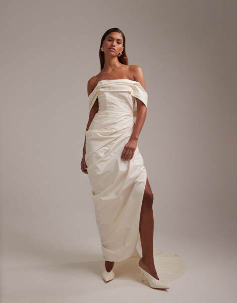 White Bardot Dresses | Mini & Midi White Bardot Dresses | ASOS