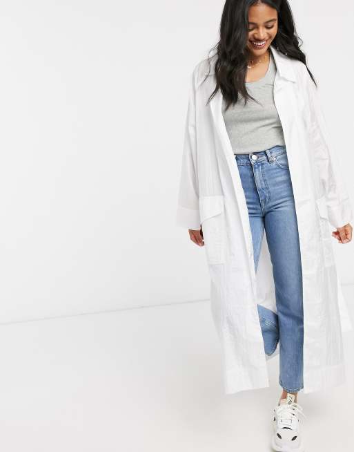 White coat outlet asos