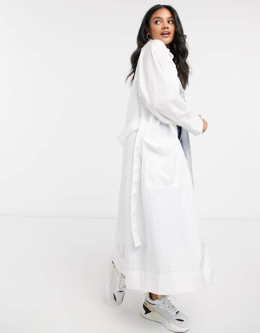 Asos white 2025 trench coat