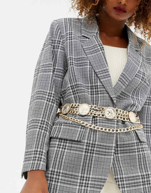 ASOS DESIGN - Taille- en heupriem met muntjes