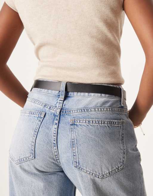 ASOS DESIGN - Taille- en heupriem met plaatje met textuur in zwart, 2 van 3