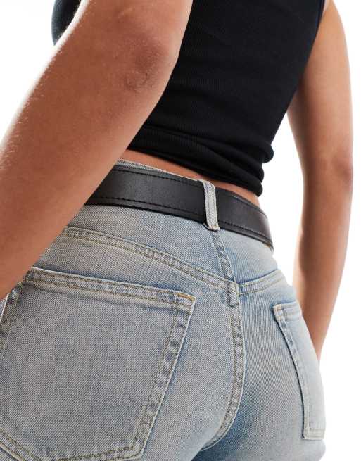 ASOS DESIGN – Taillen- und Hüftgürtel in Schwarz für Jeans mit herzförmiger Schnalle, 4 von 4