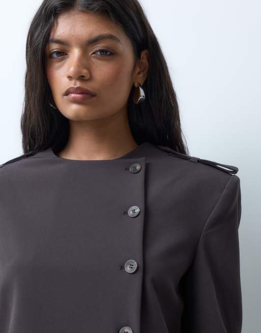 ASOS DESIGN taillierte Boxy-Jacke mit Knopfleiste, 2 von 5