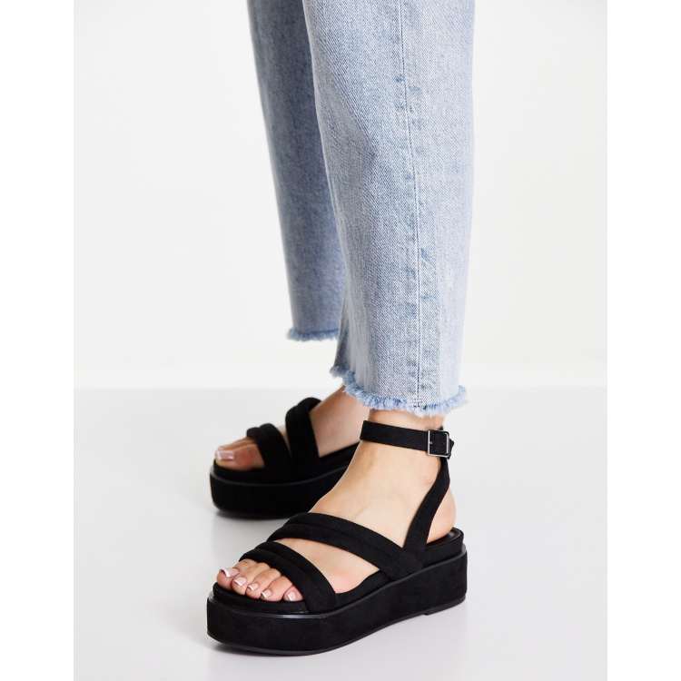 Strappy Padded Flatforms - Sand