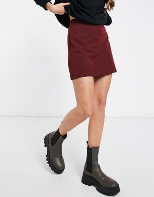 tailored a-line mini skirt