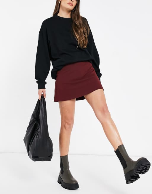 Asos design tailored clearance a-line mini skirt