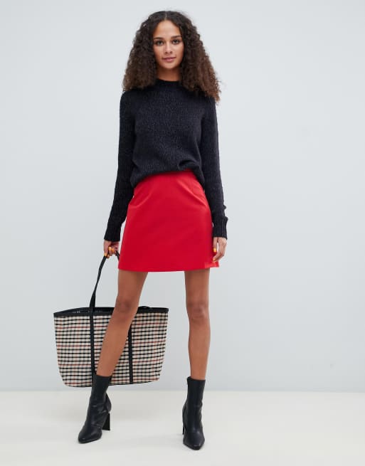 Asos design tailored a-line mini clearance skirt