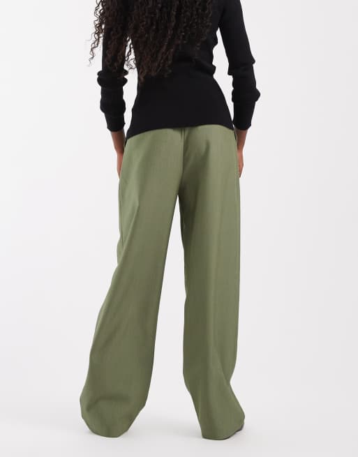 ASOS DESIGN tailored arch barrel pants in khaki, 3 of 5