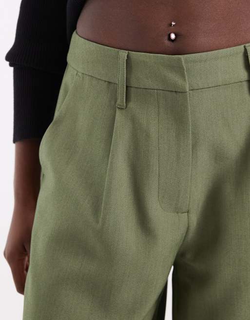 ASOS DESIGN tailored arch barrel pants in khaki, 5 of 5