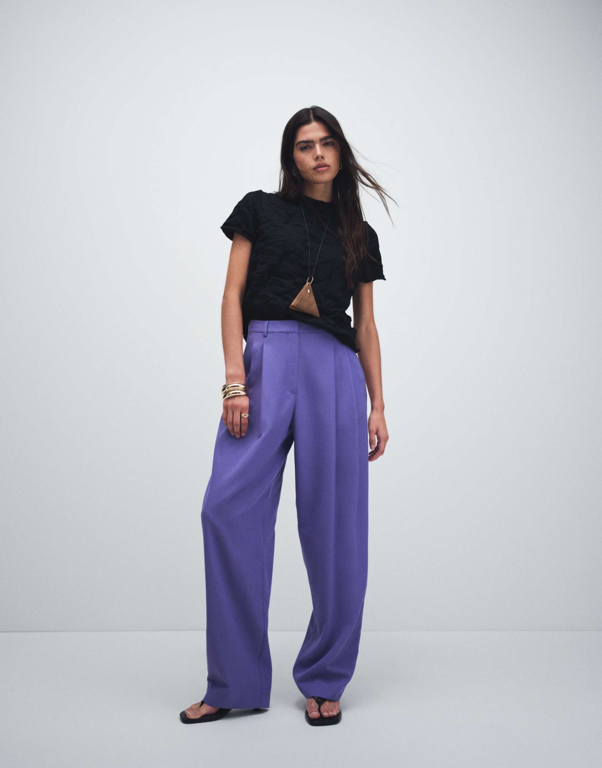 asos design tailored baggy tapered pants in purple