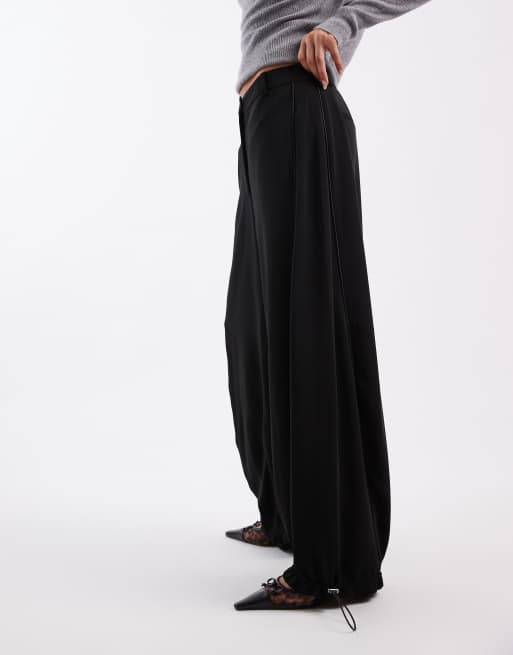 ASOS DESIGN tailored balloon joggers in black, 5 of 5