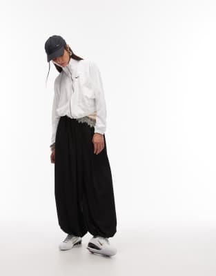 Asos Design Tailored Balloon Pants In Black