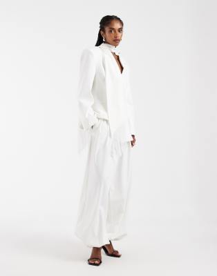 Asos Design Tailored Balloon Pants In White