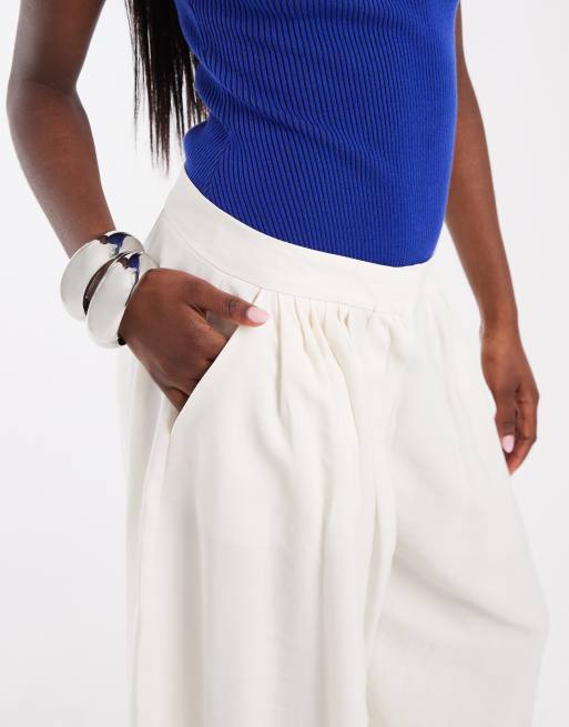 ASOS DESIGN Tailored balloon pants in off white, 4 of 5