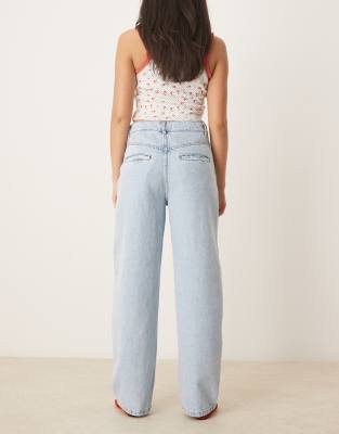 Asos Design Tailored Barrel Jeans In Blue
