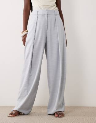 Asos Design Tailored Barrel Pants In Blue