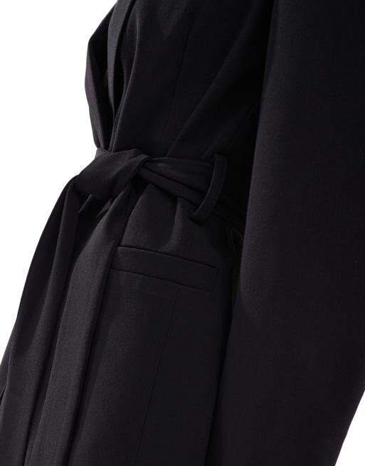 【SCULPTOR】Tailored Belted Blazer Black Pin Stripe SCULPTOR® online store