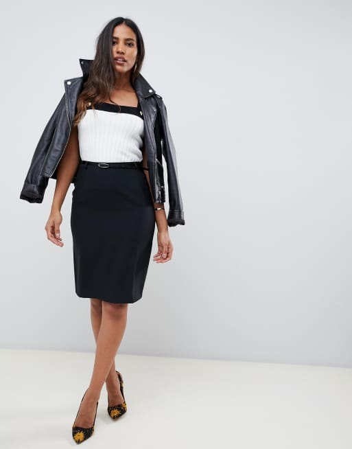 Tailored pencil outlet skirt