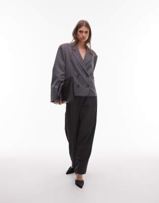 Asos Design Tailored Belted Tapered Leg Pants In Black