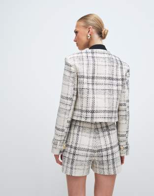 Asos Design Tailored Bomber Jacket In White