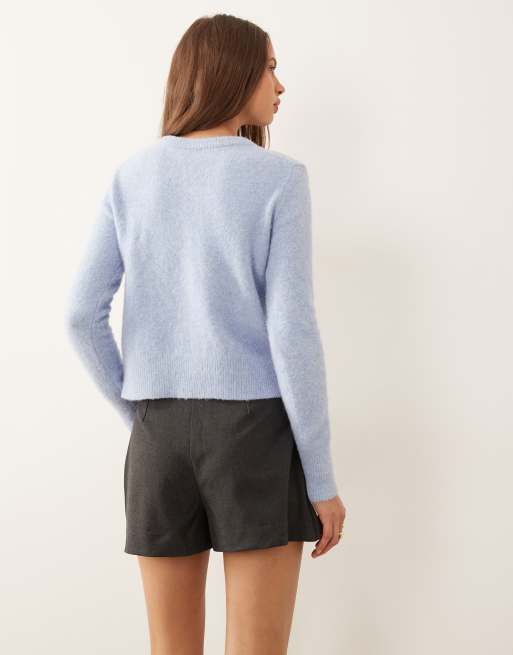 ASOS DESIGN tailored box pleat mini skort in grey, 5 of 5