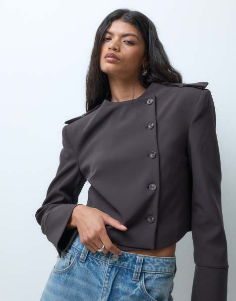 ASOS DESIGN tailored boxy button down jacket - view 1