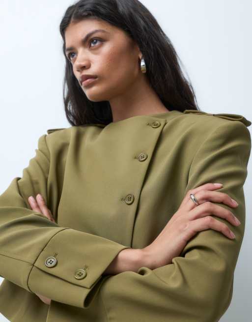 ASOS DESIGN tailored boxy button down jacket, 3 of 5