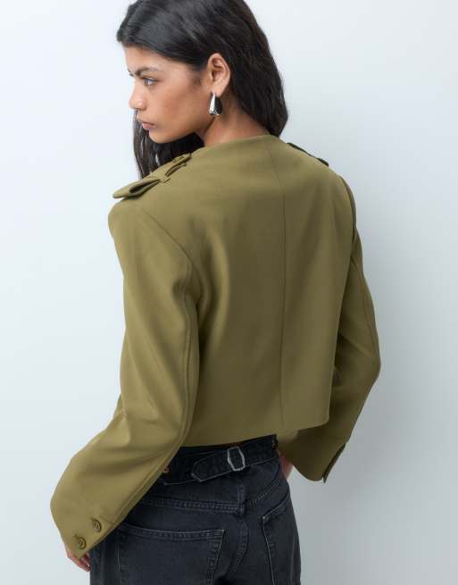 ASOS DESIGN tailored boxy button down jacket, 4 of 5
