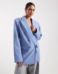 ASOS DESIGN tailored boxy oversized blazer suit in blue