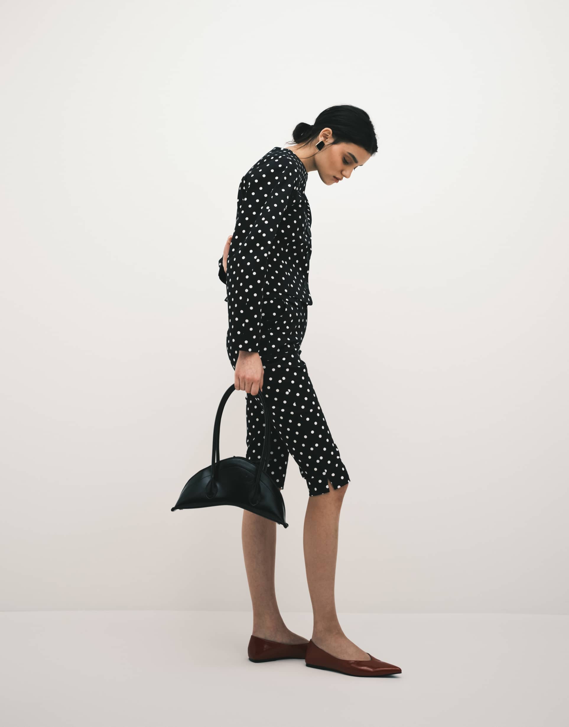 asos design tailored capris in mono spot
