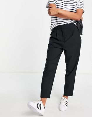 Asos Design Tailored Chic Tapered Pants In Black
