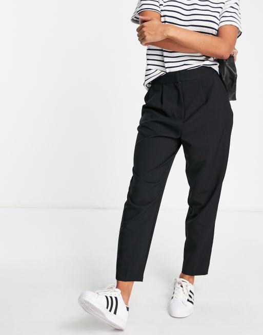 COLLUSION baggy tailored pants in black