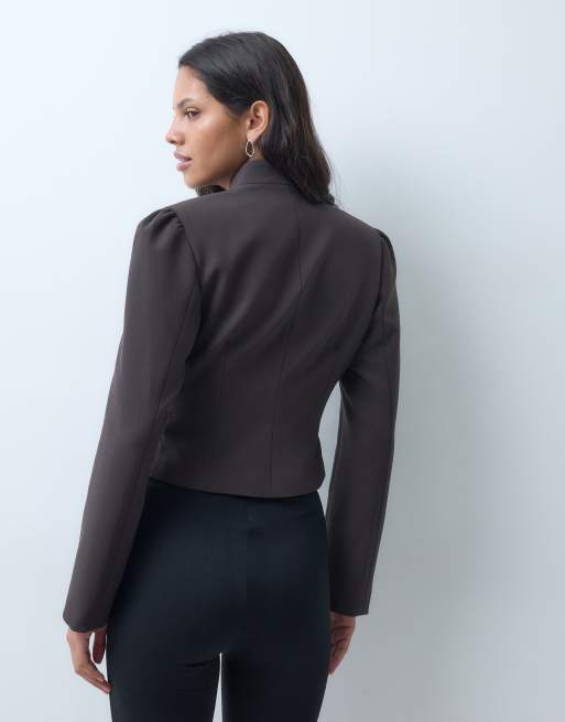 ASOS DESIGN tailored cinch waist wrap blazer, 4 of 4
