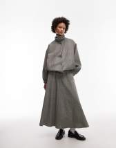 ASOS DESIGN - Robe mi-longue sans manches en bengaline à taille corsetée - Noir